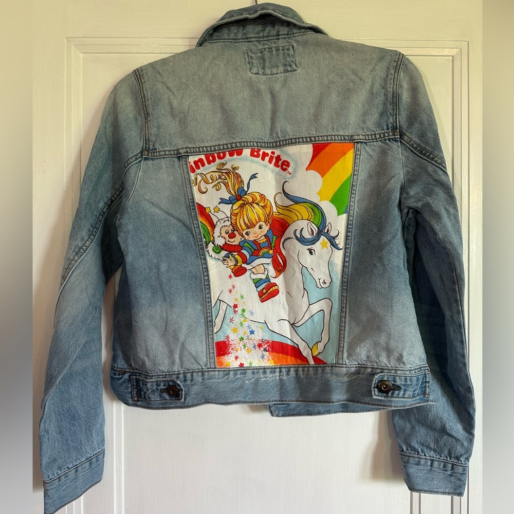 Rainbow Brite OOAK Denim Jean Jacket